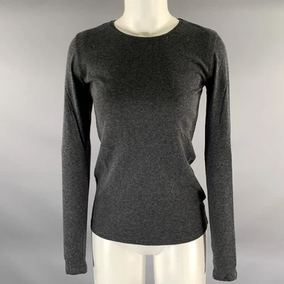 MAJESTIC FILATURES T-shirt Manches Longues En Coton Cachemire Gris Taille S - Photo 1/4