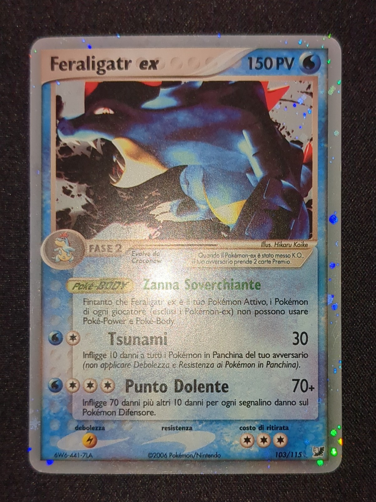 Pokemon UNSEEN FORCES - #103/115 Feraligatr ex - ITA - EXC/NM