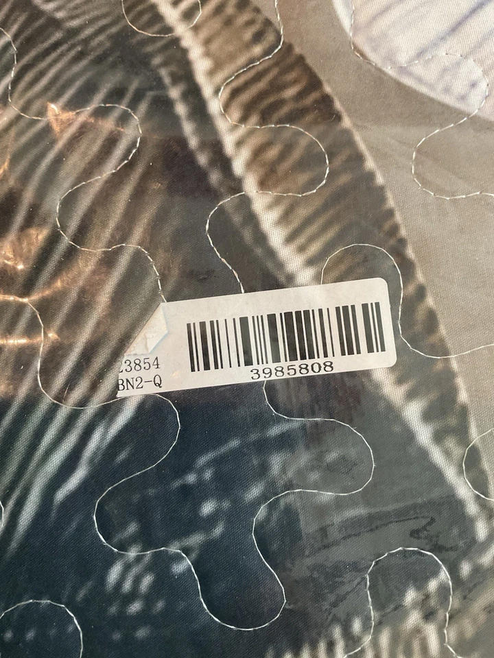 Juego de colcha hawaiana de hibisco floral verde topo Queen - 2 fundas de almohada Foto 3 de 4