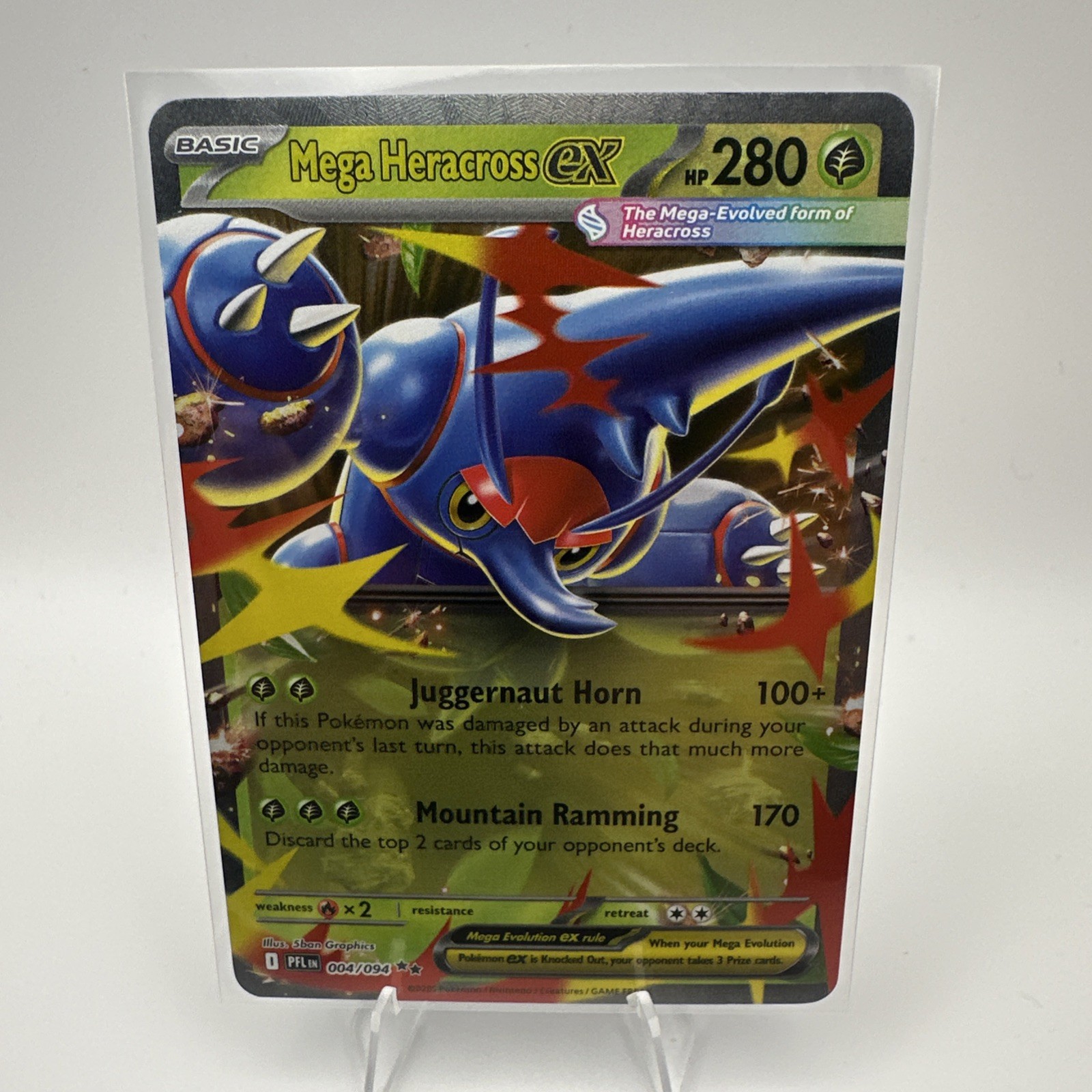Mega Heracross ex 004/094 Me02: Phantasmal Flames Holo