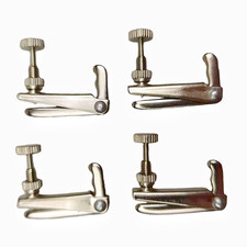 4pcs Silver Violin Fine tuners 3/4-4/4 Violin String Adjusters Finetuner