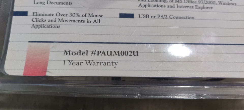 Vintage 2000 Targus USB - PS/2 Ball Scroller Mini Mouse - NIB Sealed - Image 3 of 3