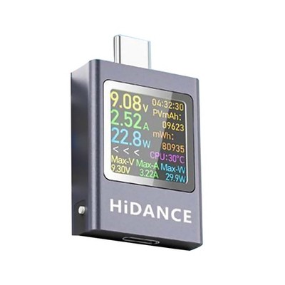 Professional USB C Power Analyzer Data Logging Max Record 6 Display Modes