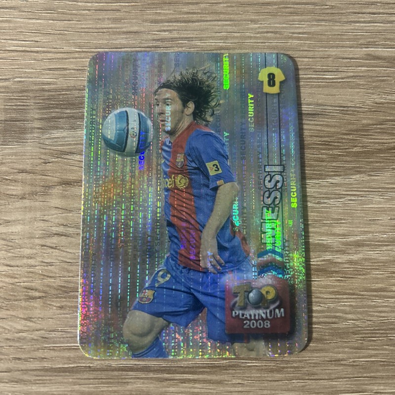 2008 Panini Mundicromo Lionel Messi TOP PLATINUM SHORT PRINT #8 Mirror Foil Ref