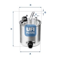 Kraftstofffilter UFI 55.582.00 Filtereinsatz FüR Nissan Navara NP300 D40 3 R51
