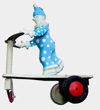 Blechspielzeug Federwerk Blech Clown Zoli Rolli Zolli Dreirad Roller Ungarn