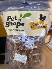 Pet 'n Shape Chik 'N Rice Dumbbells - All Natural Dog Treats Chicken 32 oz 1 b