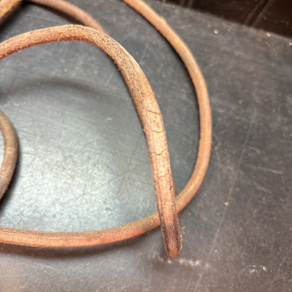 Vtg 50’s Leather Jump Rope Wood Bearing Swivel Handle Nostalgic Boxing Exercise - Bild 4 von 4