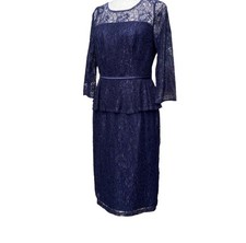 Party Dress Sz 6 Navy Blue by Adrianna Papell  Wedding Cruise NWT