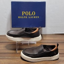 Polo Ralph Lauren Child Chocolate Brown Loafers - Size Child 1 w/ Box
