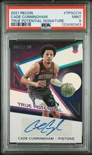 2021 Panini Recon CADE CUNNINGHAM RC True Potential Signature PSA 9