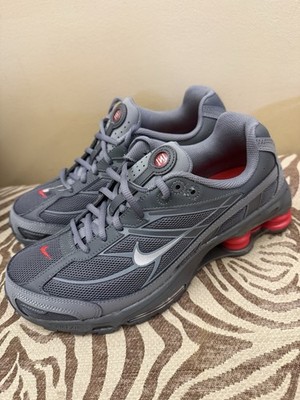 Size 8.5 - Nike Shox Ride 2 Smoke Grey University Red | eBay
