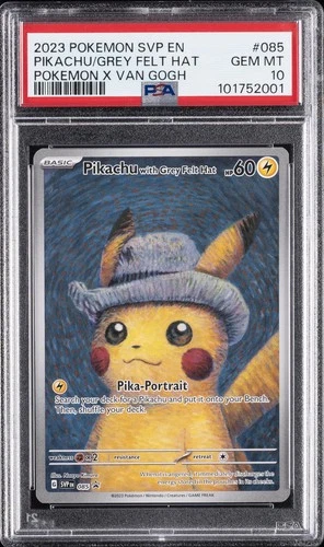 2023 POKEMON SVP EN-SV BLACK STAR PROMO #085 PIKACHU WITH GREY FELT HAT PSA 10