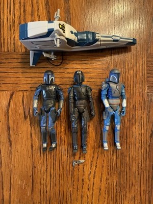 Star Wars TCW Mandalorian Speeder Bike Hasbro CW08 Pre Vizsla CW29 Lot 3.75
