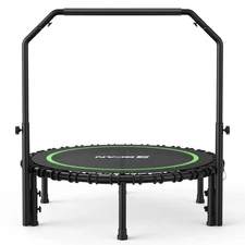 BCAN 450 LBS Foldable Mini Trampoline,Stable & Quiet Exercise for Kids/Adults