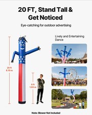 Inflatable Tube Man, 20-Feet Tall, Wacky Waving Dancing Tube Guy, Wind Flying A