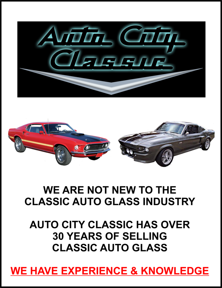 Custom Grey Tint Rear Window – Fits 1969-1970 Ford Mustang Fastback – Tempered Glass