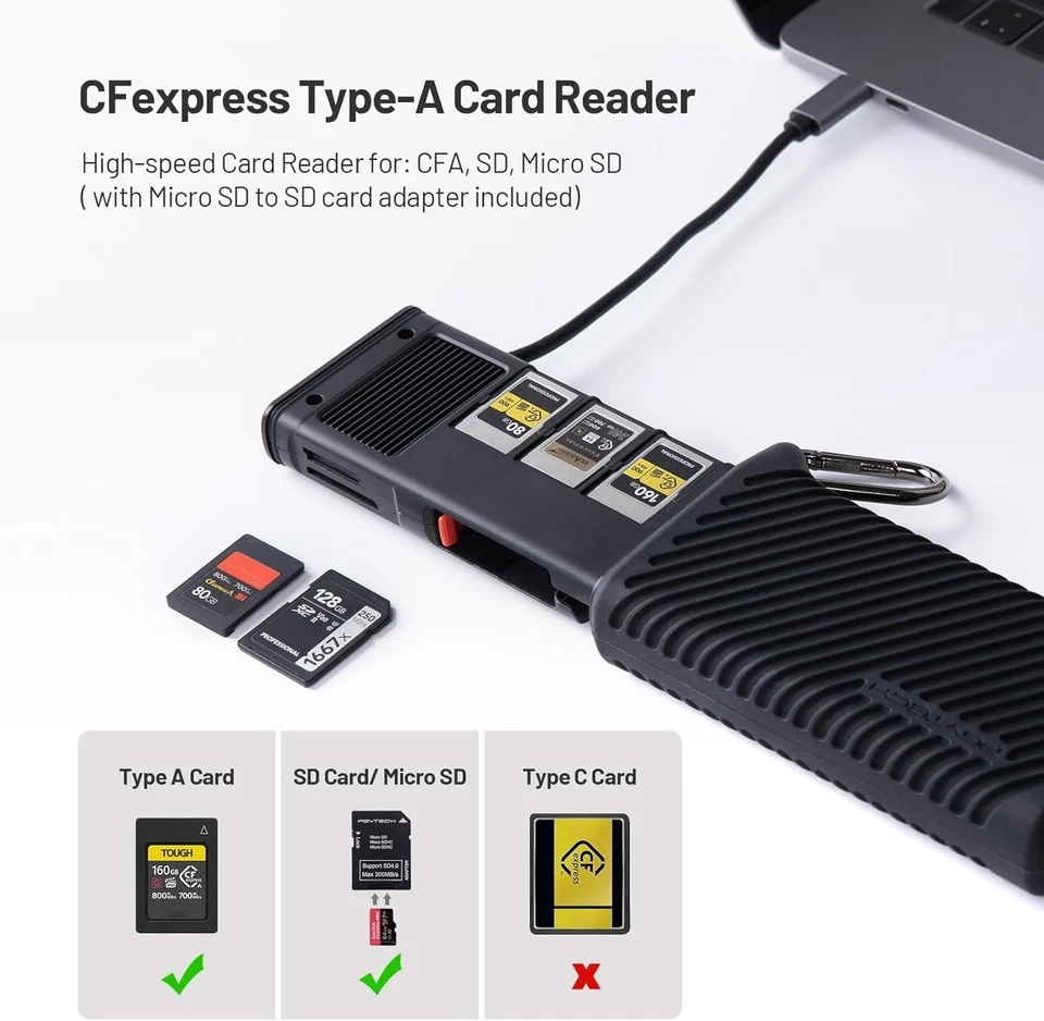 CreateMate Card Case & Reader for CFexpress Type A/B - Black - Image 4 of 4