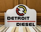 Detroit Diesel Flange Sign Engine 2 Stroke Double Sided Vintage Style Wall Decor