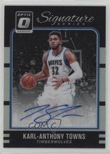 2016-17 Panini Donruss Optic Holo Silver Prizm Karl-Anthony Towns #42 Auto 4at