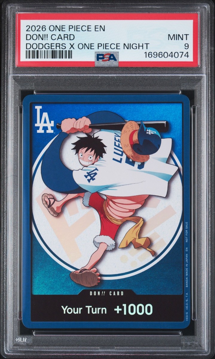 2026 ONE PIECE PROMOS DODGERS X ONE PIECE NIGHT DON!! CARD PSA 9