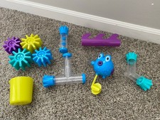 Colorful Bath Toys Set W/ Gears Tubes  Water Spinner Bath Toys