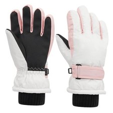 Kids Children Upgrad Ski Gloves Waterproof Winter Warm 4-6 Years Old 2025White