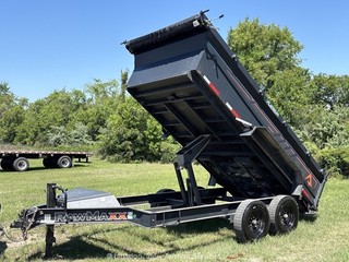 2025 Rawmaxx GDXK14BP14K 14K T/A 14' Hydraulic Dump Equipment Trailer bidadoo