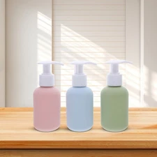 3 Pcs Countertop Soap Dispenser Bathroom Body Wash Pump Container