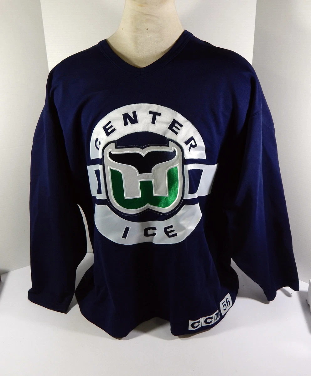 Hartford Whalers T Shirt Throwback CCM Long Sleeve Navy Shirt