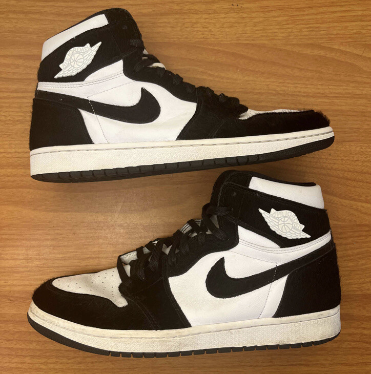 Jordan 1 Retro High OG Twist Nero Bianco Pony Donna Taglia 12 Sneakers CD0461 007