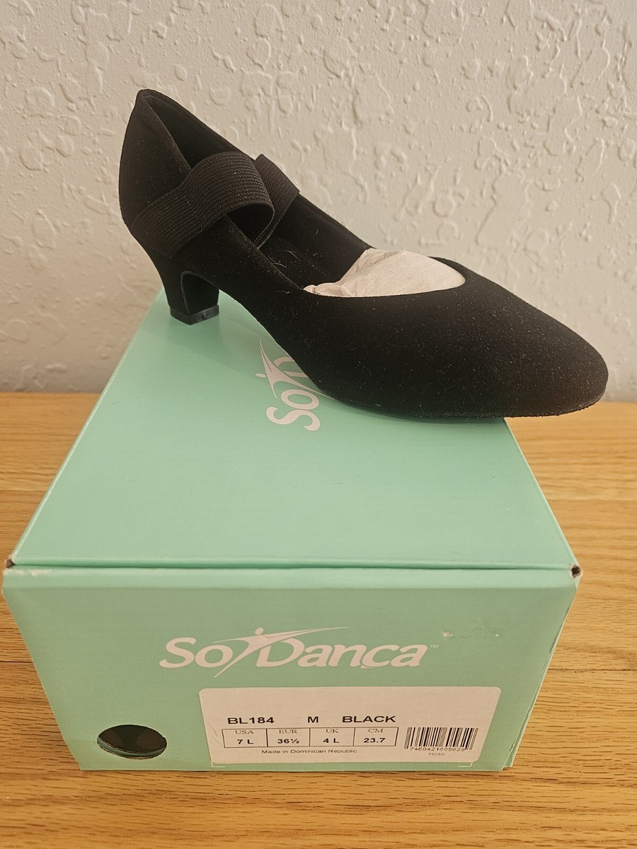 NEW So Danca Raeni BL 184 Ballroom Practice Shoe Size Black