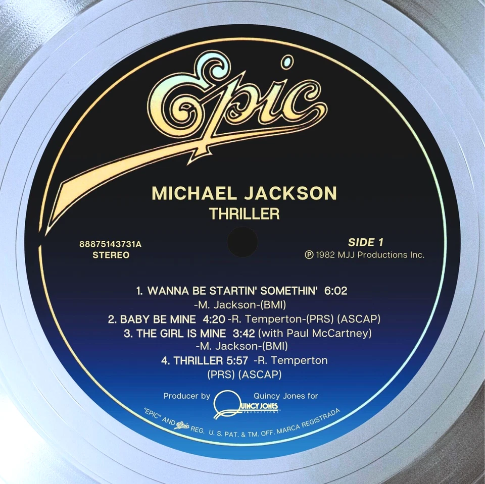 Michael Jackson – Thriller /LP Platinum 12 inches/ Souvenir in black frame /Post - Image 2 of 4