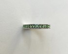 Channel Light Green Crystal 3MM Eternity Stackable Bronzo Lusso Band Ring 9.25 — photo 3