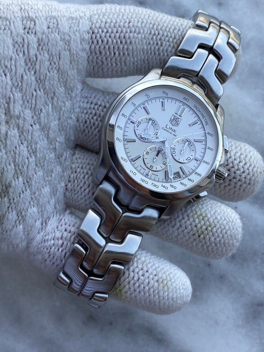 TAG Heuer Link Chronograph シルバー TAG Heuer Link Silver Dial Chronograph | New York Jewelers
