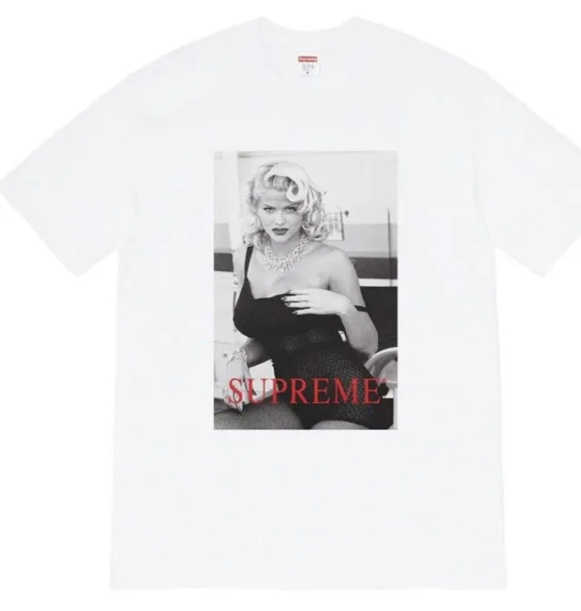 Supreme Anna Nicole Smith Photo Tee T Shirt White Size Medium SS21