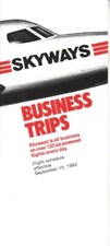 Skyways timetable 1982/09/15