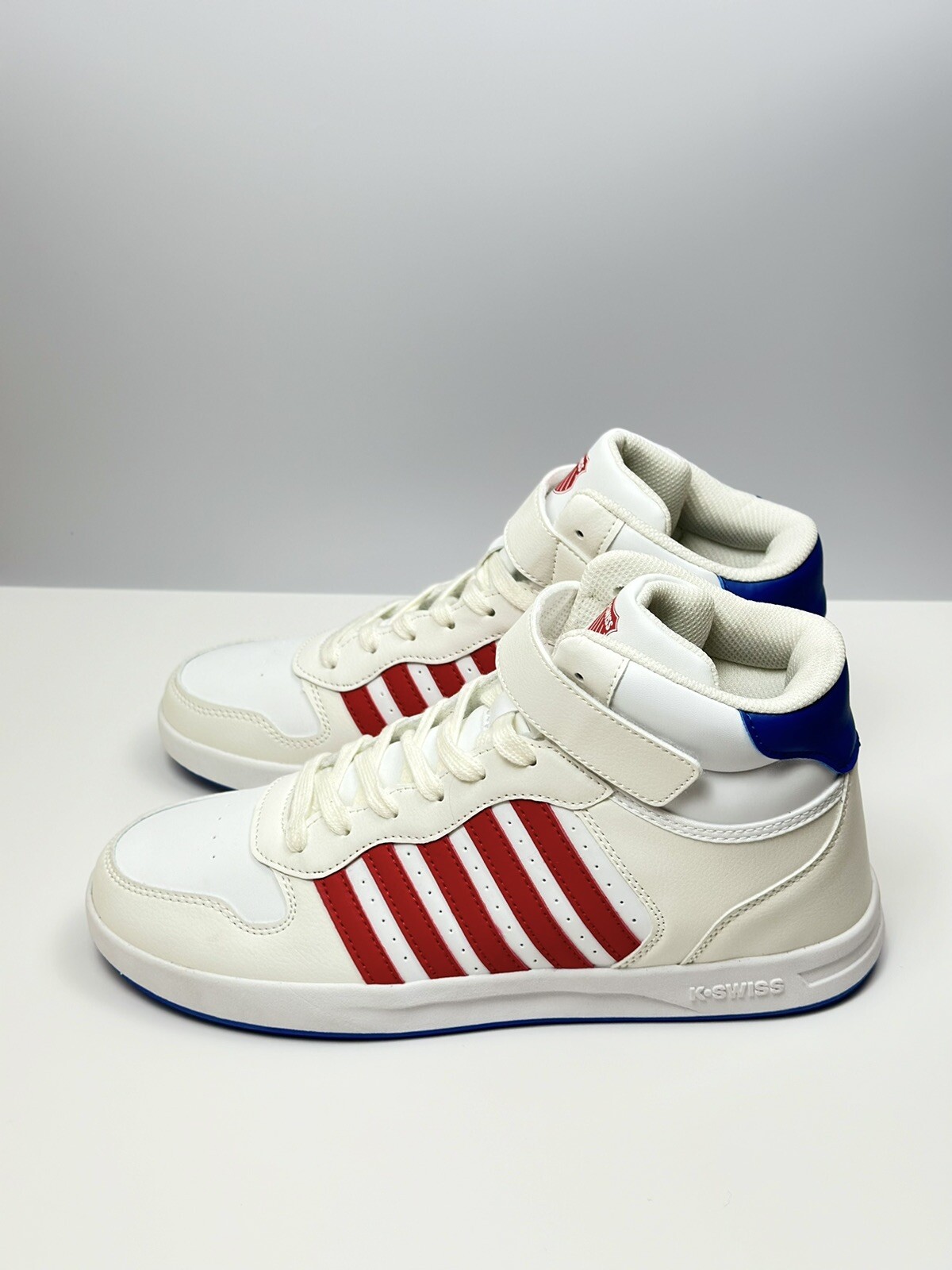 White Red Navy Sneakers Kss10094m Sz 10.5 New