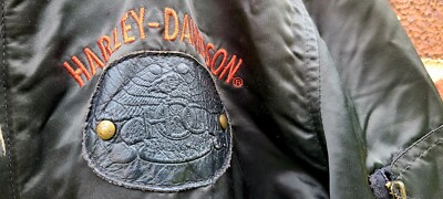 VTG Harley Davidson HD Bomber Jacket Mens M Owner Group HOG USA