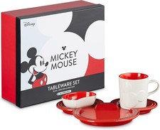 [Genuino] Juego de vajilla Le Creuset Disney Mickey Mouse negro brillante JP 13643