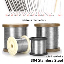 304 Stainless Steel Wire Soft And Hard Steel Wire Rustproof Durable Dia 0,05-3mm