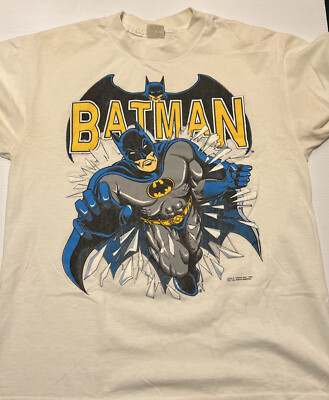 Vintage 80s BATMAN DC COMICS Graphic T Shirt Made in USA 1989