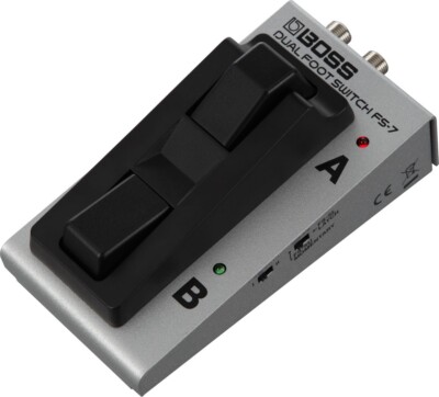 Boss FS-7 Space-Saving, Multifunctional Dual Footswitch Latch or Momentary Mode