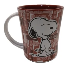 Coffee 15 oz Mug Cup Large Snoopy Be Kind by Gibson Maroon Charlie Brown Peanuts