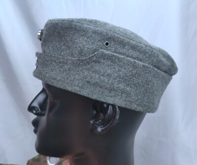 WW2 German Soldier M42 field WOOL Overseas Cap WITH BADGE Repro