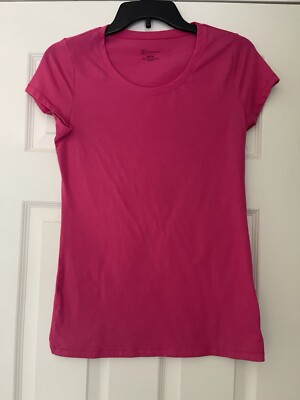 No Boundaries Womens T Shirt Top Soft Comfy Casual Short Sleeve Pink Medium