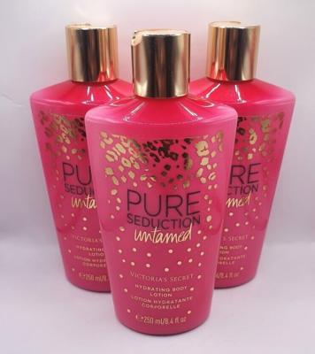 VICTORIA'S SECRET PURE SEDUCTION UNTAMED BODY LOTION 8 FL OZ (SET