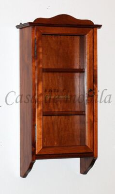 Hängevitrine 38x77x18cm kirschbaumfarben Sammlervitrine Glasvitrine Pappel massi