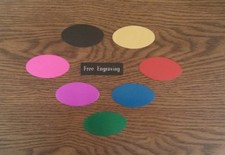 FREE ENGRAVING PERSONALIZED Oval Aluminum Plate Trophy Plaque Colors Pink Blue