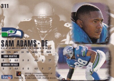 SAM ADAMS 1995 Fleer Ultra #311 | eBay